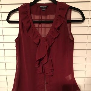 Banana Republic maroon blouse